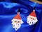 Santa beaded earrings for Christmas. product 2